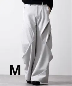 CLEL Prime TR 3D Tuck Pants ライトグレー CLEL スラックス 「CLEL」Linen Blend 3D Tuck Slacks/リネン