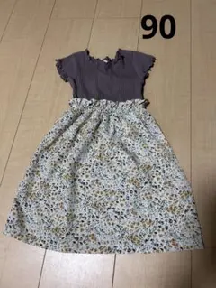 PAIR MANON 花柄ドッキングワンピース 90cmのサムネイル