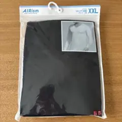 ユニクロ　UNIQLO　エアリズム　VネックT　長袖　XXLサイズ　ブラック