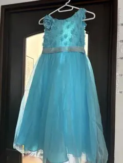 【美品】キッズドレス 120〜140cm ブルー ピアノ発表会 フォーマル