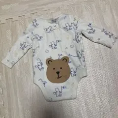 baby gap クマ柄 長袖ボディスーツ 6-12ヶ月 60