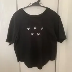 willfully オーガンジーハートTシャツ ブラックのサムネイル