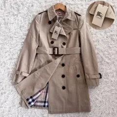 新品タグ付　バーバリー　トレンチコート　メガチェック　ハニーベージュ　Sサイズ