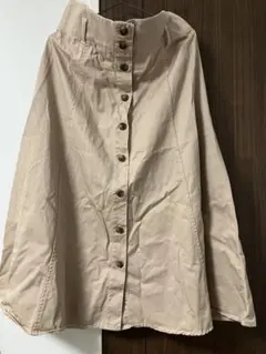 大きいサイズ★ボタンフロント フレアスカート ★4L