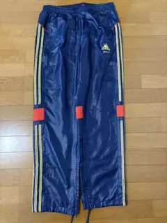 【美品】adidas Professional ナイロンパンツ ネイビーのサムネイル