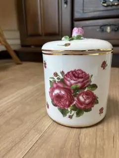 バラの花柄お菓子などポット　インテリア