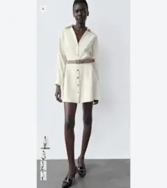 新品未使用 ZARAワンピ ベルト付き Lサイズ