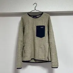 patagonia フリースジャケット M ベージュ/ネイビー