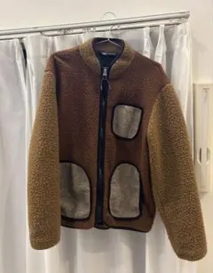 ZARA フリースジャケット ブラウン ベージュ