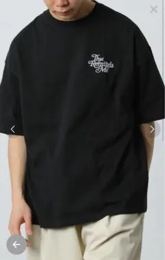 【フリークスストア】刺繍ロゴ　バックプリントTシャツ【M】ブラック