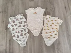 80cmサイズ ベビー 肌着 ボディスーツ 3枚セット まとめ売り