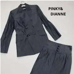 ピンキー＆ダイアン　スーツ　セットアップ有り　M 黒通勤　ダブルブレスト