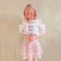 アクシーズファムシャルミエール 袖レースアップブラウス ピンク | Mercari