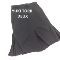 ユキトリイ スカート 11号 L 黒 プリーツ フォーマル 冠婚葬祭 礼服のサムネイル