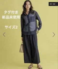 【タグ付き/新品未使用】組曲 エアリーボイルシアー シャツのサムネイル