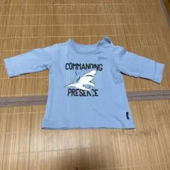 水色 サメプリント Tシャツ 90
