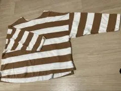 スタジオクリップ　ボーダー　八分袖　ストライプ長袖Tシャツ