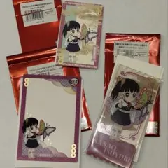 鬼滅の刃 新繹シリーズ 竈門禰豆子 アクスタ 缶バッジ 色紙 3点セット