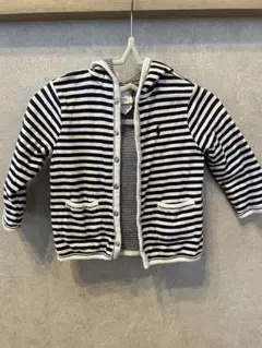 Ralph Laurenストライプ柄 フード付きアウター　12M 羽織り　春