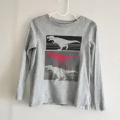 恐竜プリント 長袖カットソー 100cm