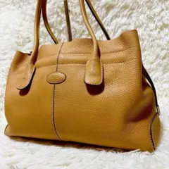 トッズ TOD'S ハンドバッグ レザー イエロー系 肩掛け A4可