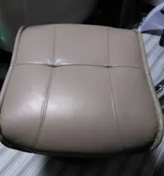 ベージュ 合成皮革 オットマン