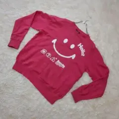 smily face トレーナー　スウェット　　ピンク　Lサイズ