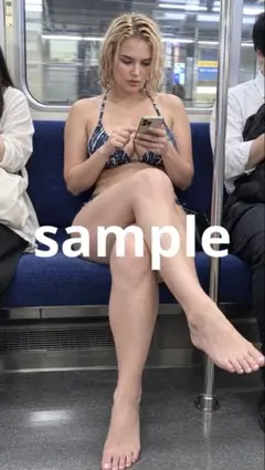 AI美女 電車内 水着 写真 260906_78