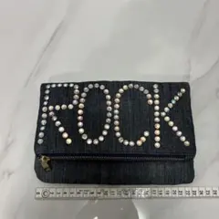 ROCK ビジュー デニム クラッチバッグのサムネイル