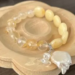 ブレスレット 天然石 チャーム付き