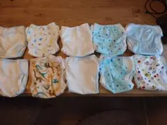 【未使用】布おむつカバー 10枚セット 70-90サイズ