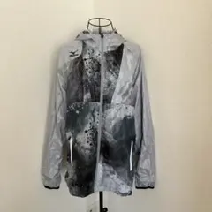 ☁MIZUNO ミズノ イチローモデル☼グレー×黒ウィンドブレーカーXL