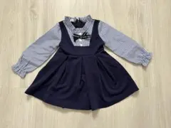 ワンピース 100cm 女の子 フォーマル リボン 長袖
