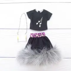 リカちゃん服「ミステリアス①」ハンドメイド