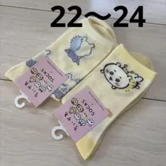 ちいかわ ソックス 靴下 22-24cm 2足 ナイガイ