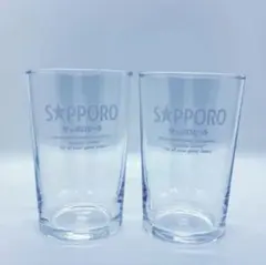 昭和レトロ　サッポロビールロゴ入グラス町中華 2個セット