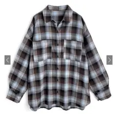 新品　GRL グレイル　オーバーサイズチェック柄シャツ　on288