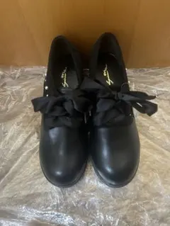 Avail ヒール 厚底 パール 黒 靴