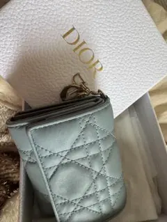 Dior レディディオール　財布　ブルーグレー 限定色
