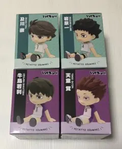 ハイキュー ぺたっとおすわりフィギュア 及川徹 岩泉一 牛島若利 天童