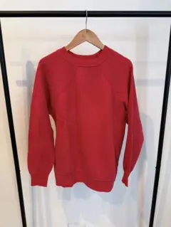 ヴィンテージ 無地スウェット レッド ラグランスリーブ タグなし