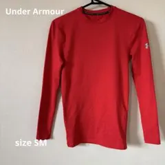 Under Armour レッド 長袖 スポーツTシャツ/メンズSMサイズ