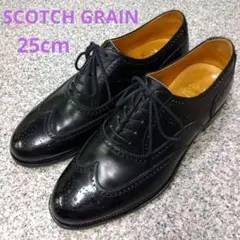 SCOTCH GRAINスコッチグレイン黒 ウィングチップ 25cmのサムネイル