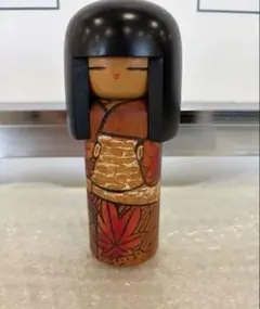 創作こけし 春の訪れ 草玄作 ヴィンテージ品希少 木彫り伝統的な木製