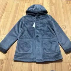 新品☆コムサイズム　グレー　ジャージーフェイクムートンコート140-150㎝