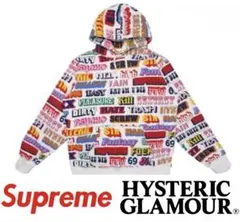 Supreme X HYSTERIC GLAMOUR TEXT フーディ M