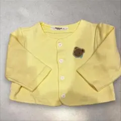 ファミリア　カーディガン　黄色　70