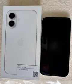 iPhone16 ホワイト本体、箱、充電ケーブル付き