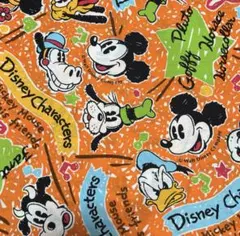 Disney ミッキー＆フレンズ プリント生地 はぎれ 110cm×50cm