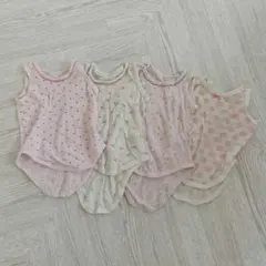 タンクトップ メッシュ ベビー肌着 80cm 4枚セット